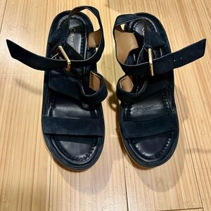 Calvin Klein Women’s Navy Blue Wedge Shoes 7